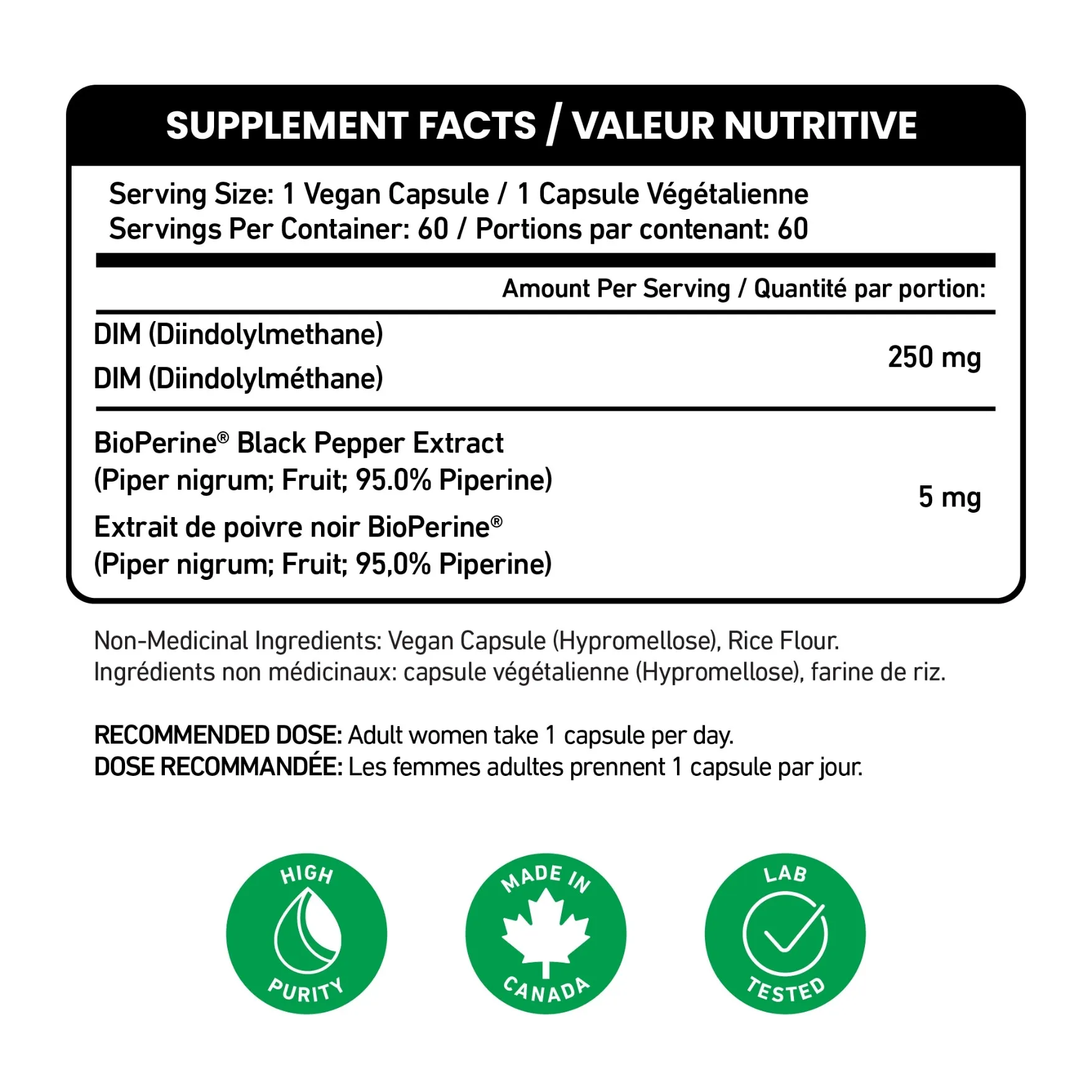 DIM Diindolylmethane 250mg - Image 3